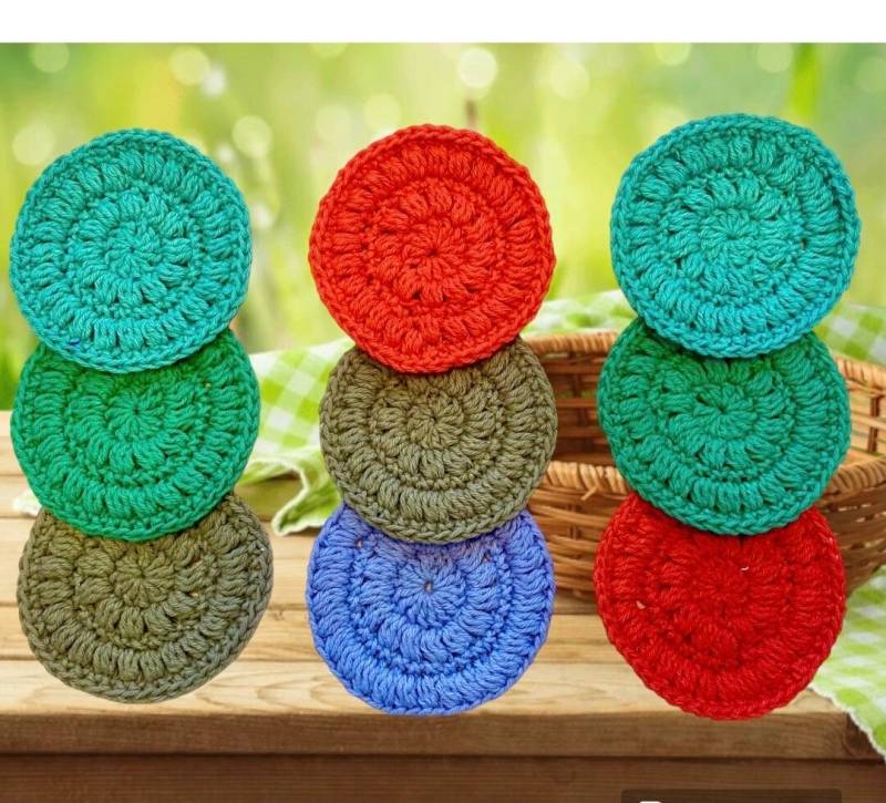 Gesichtspeeling - 100% Baumwolle, Gesichtspads/-Tücher Aus Bio-Baumwolle, Umweltfreundliche, Gehäkelte Scrubbies, Wiederverwendbare von Etsy - AtelierRSembroidery