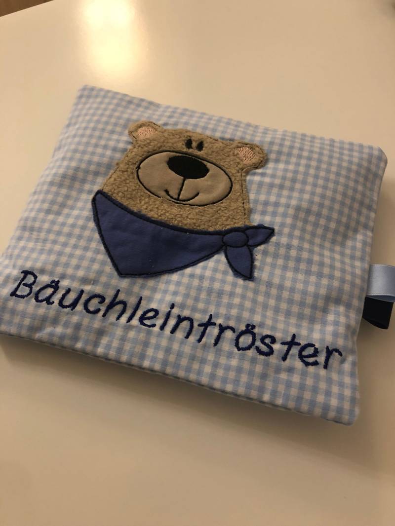 Körnerkissen Bär Blau „Bäuchleintröster" Personalisiertes Geschenkgeschenk Zur Geburtgeschenk Taufe Wärmekissen von Etsy - AureaArtisShop