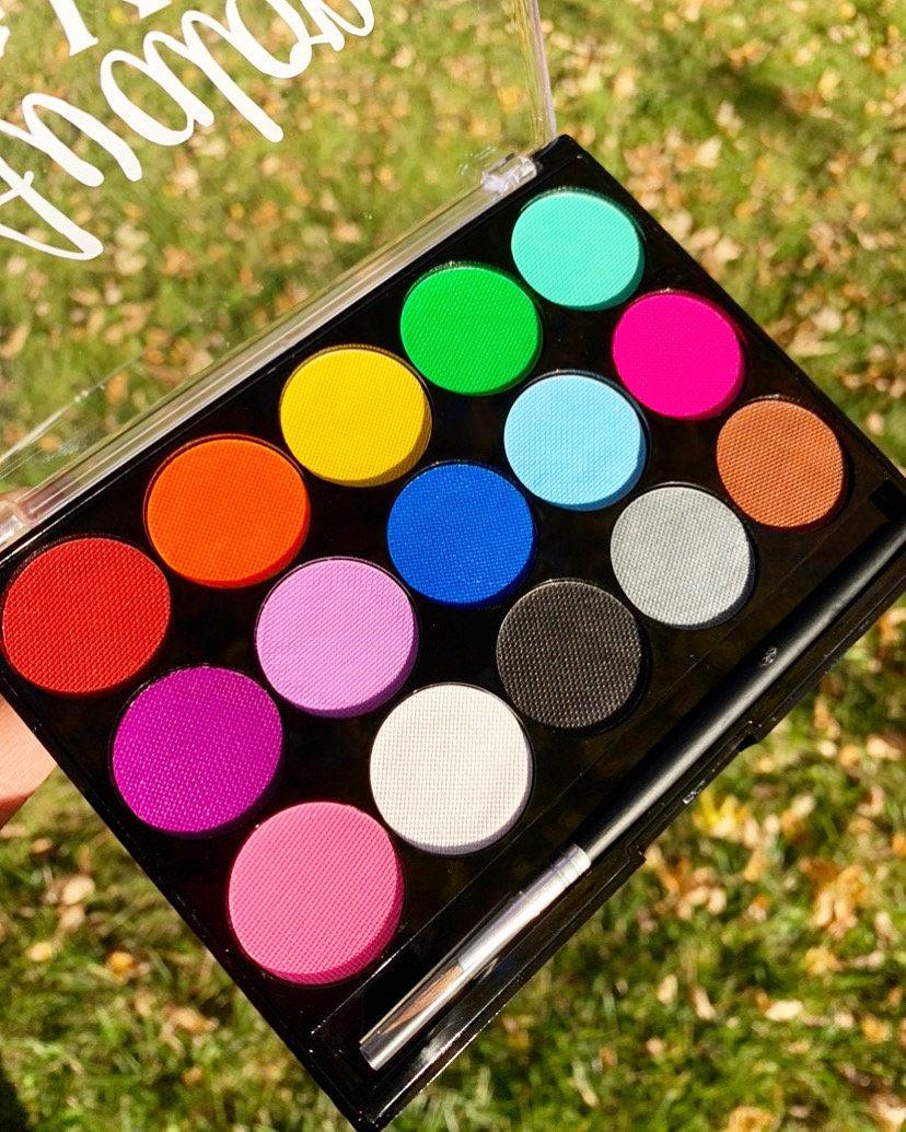 Wasser Aktivierte Eyeliner Palette -Matte & Neon Vol. 2 von Etsy - AvalonKiss