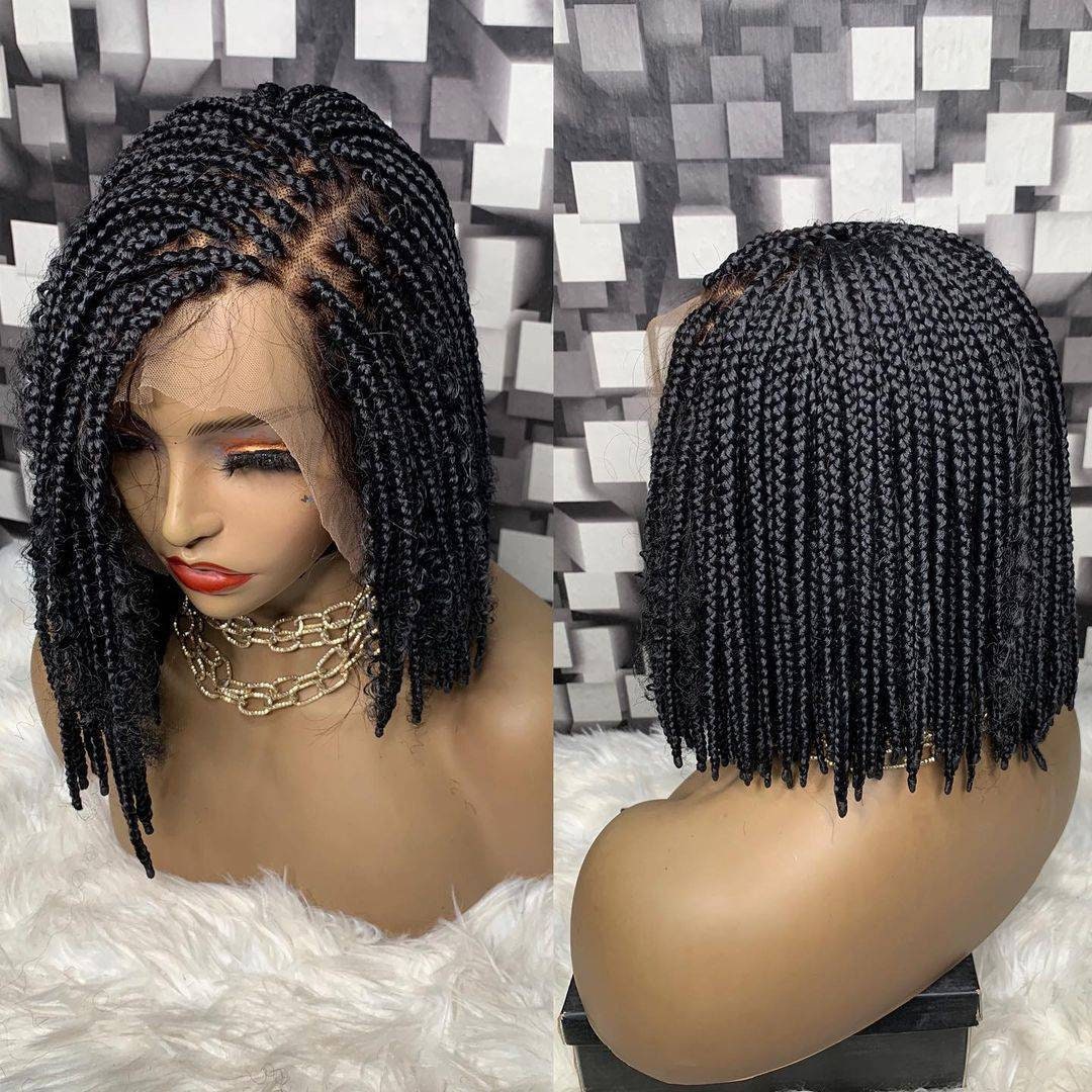 Boho Geflochtene Perücke Box Braid Perücke, Für Schwarze Frauen Volle Spitze Perücken, Spitzen-Perücken Knotenlos von Etsy - BRAIDEDWIGBOUTIQUE1