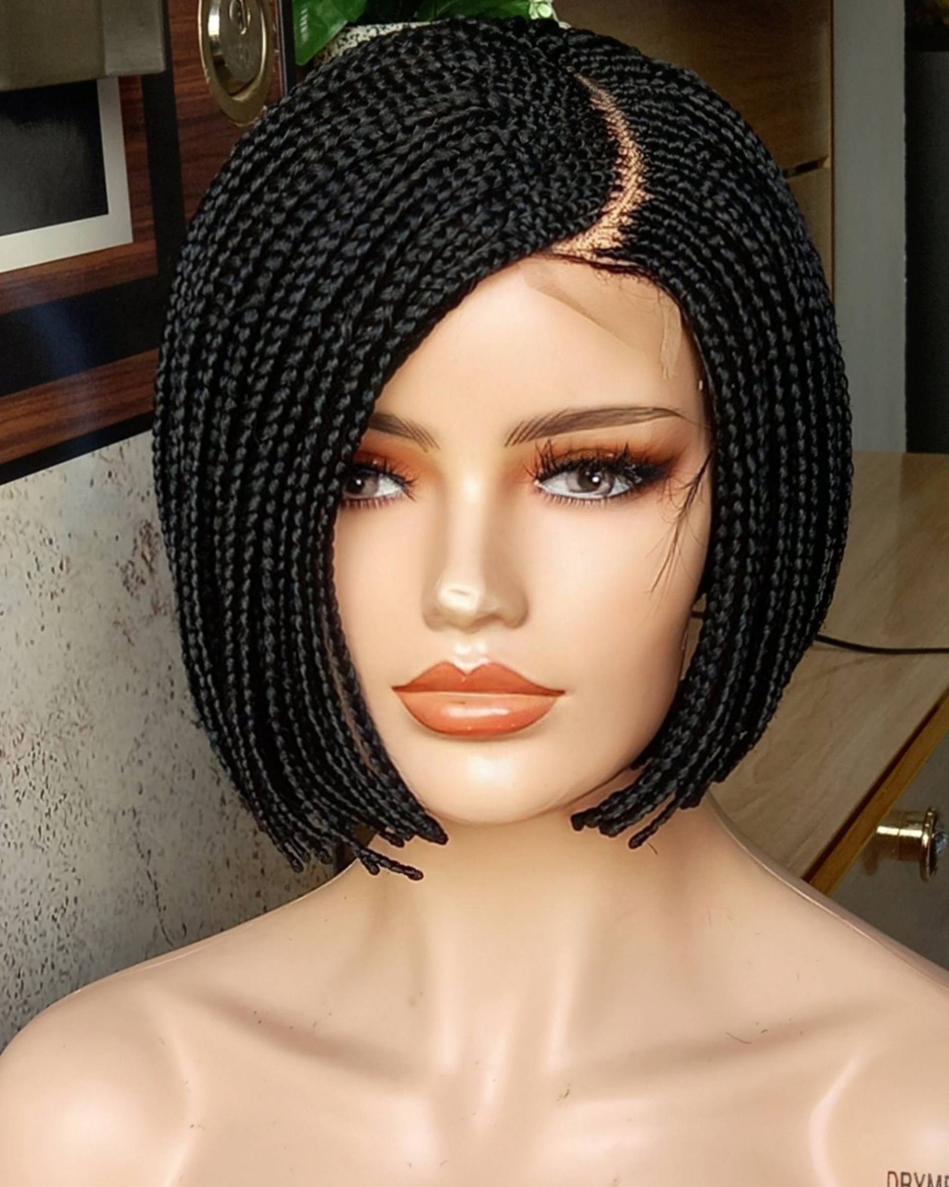 Versandfertig in 2 Tagen Kurze Cornrow Lace Front Perücken | Keine Anpassung Schwarze Neue Geflochtene Für Schwarze Frauen Auf Einem 4 Mit Babyhaaren von Etsy - BRAIDEDWIGBOUTIQUE1