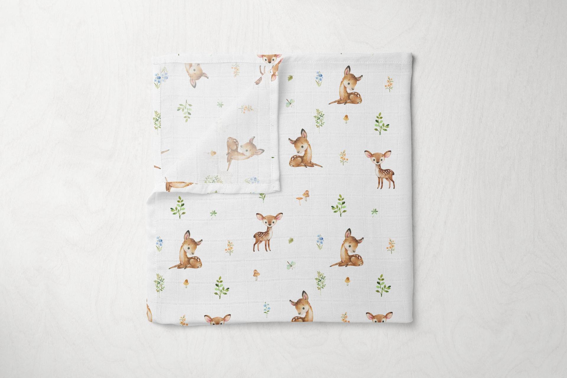 Woodland Rehkitz Baby Reh Luxus Super Soft 60x60cm Bambus Unisex Junge Mädchen Musselin Quadrat Spucktuch Duschgeschenk von Etsy - BabyBellsUK