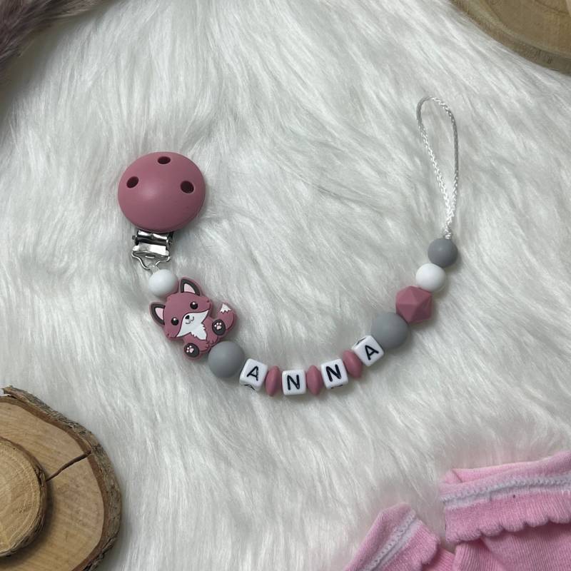 Schnullerkette Mit Namen | Schnullerkette, Design Füchsin Personalisiert Unikat Handgefertigt Geschenk von Etsy - BabyKettchen