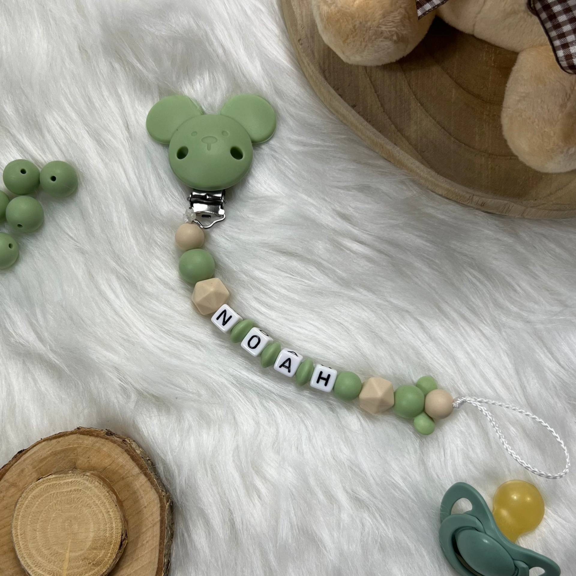 Schnullerkette Mit Namen | Schnullerkette, Design Matcha Personalisiert Unikat Handgefertigt Geschenk von Etsy - BabyKettchen