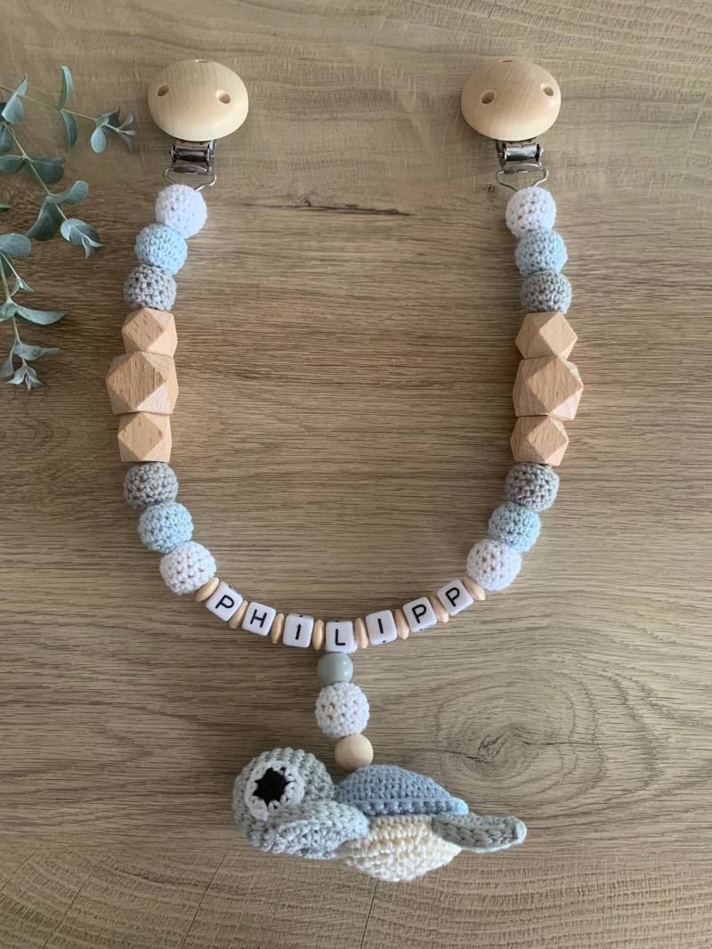 Kinderwagenkette >Schildkröte< Mit Namen Für Junge Und Mädchen von Etsy - BabylinoShop