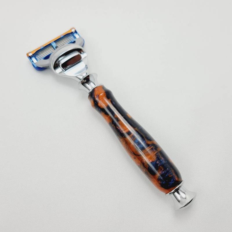 Blue & Orange Fusion Oder Venus Rasiermesser von Etsy - BadlandsShaving