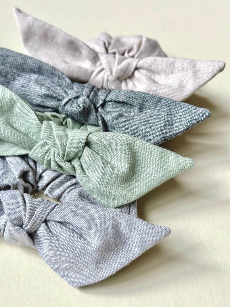 Chambray Cotton Scrunchie | Sommer Accessoires Oversize Knoten Separat Erhältlich von Etsy - BardotBowGallery