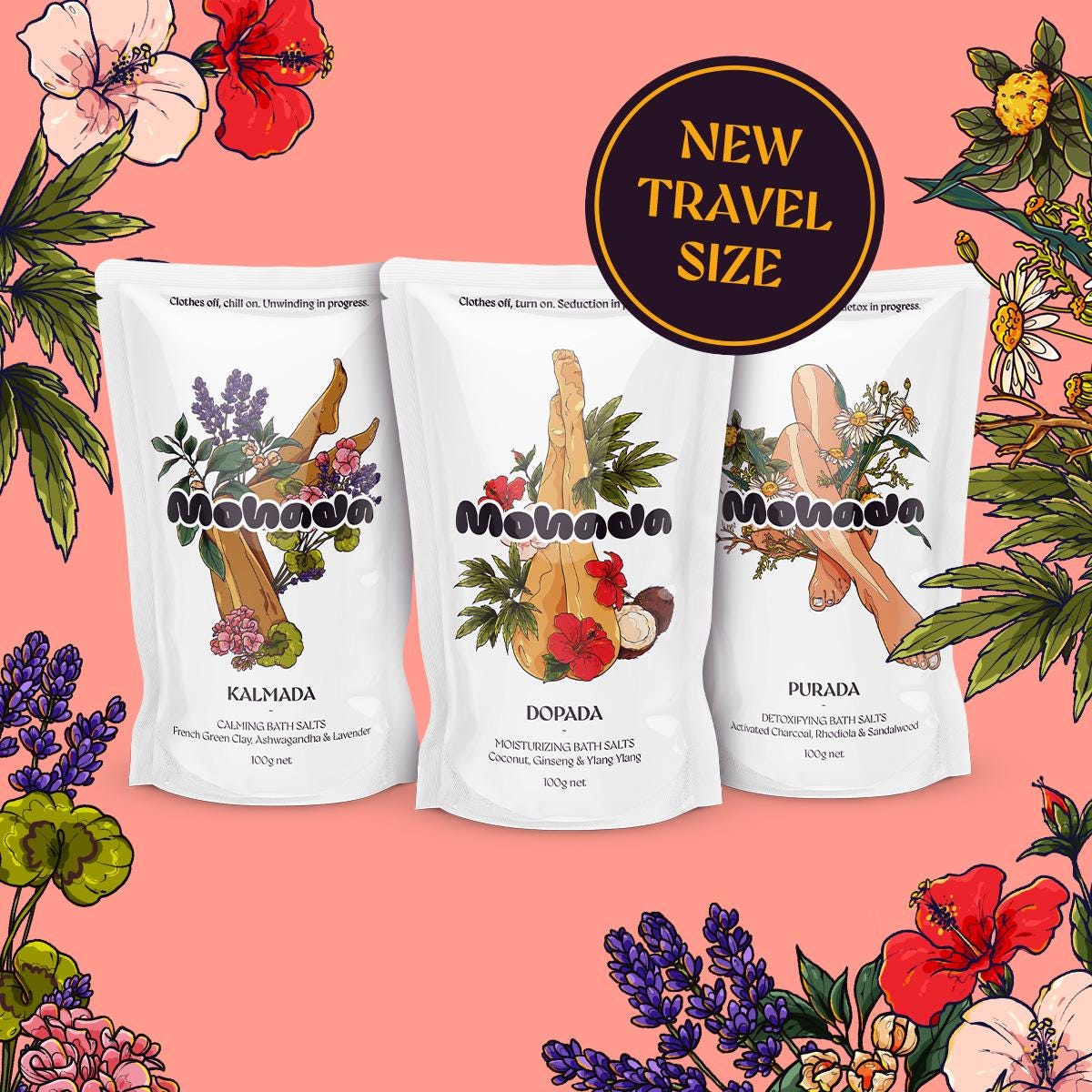 Travel Indulgence Bundle - 3 Badesalze von Etsy - BathSaltsbyMOHADA