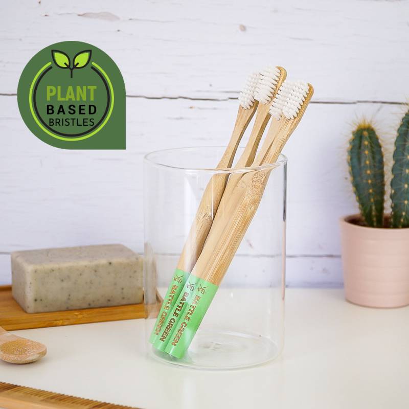 Bambus Zahnbürste - 100% Borsten Auf Pflanzlicher Basis Zero Waste Plastikfrei Natürliche Aus Holz Nachhaltiges Geschenk, Veganes Geschenk von Etsy - BattleGreenBox