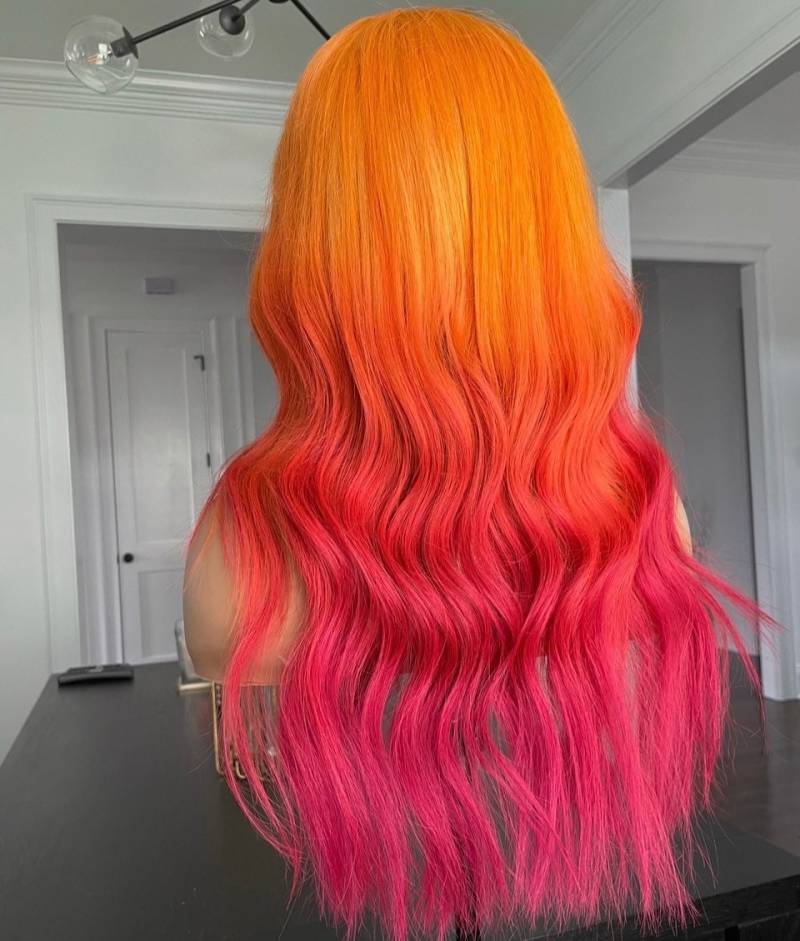 Nola Sunset ~Handgefärbte Echthaar Perücke von Etsy - BeaStarWigs