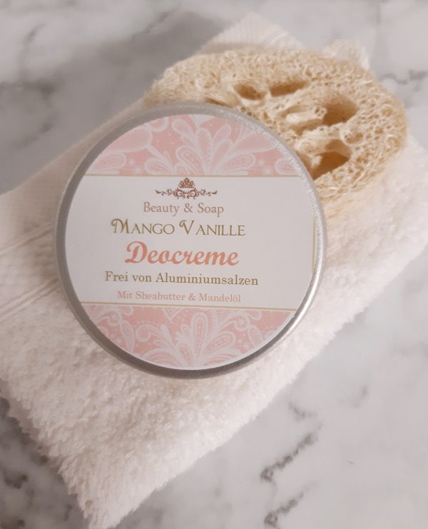 Deocreme Mango Vanille 50Ml Vegan+Alufrei, Neu Tiegel Besteht Aus 100% Recyeltem Material von Etsy - BeautyAndSoap