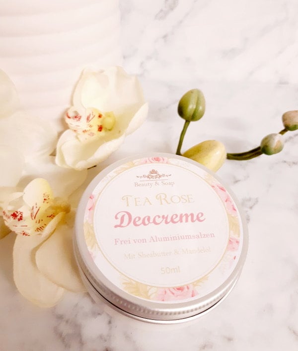 Deocreme Tea Rose 50Ml Vegan+Alufrei, Tiegel Besteht Aus 100% Recyeltem Material von Etsy - BeautyAndSoap