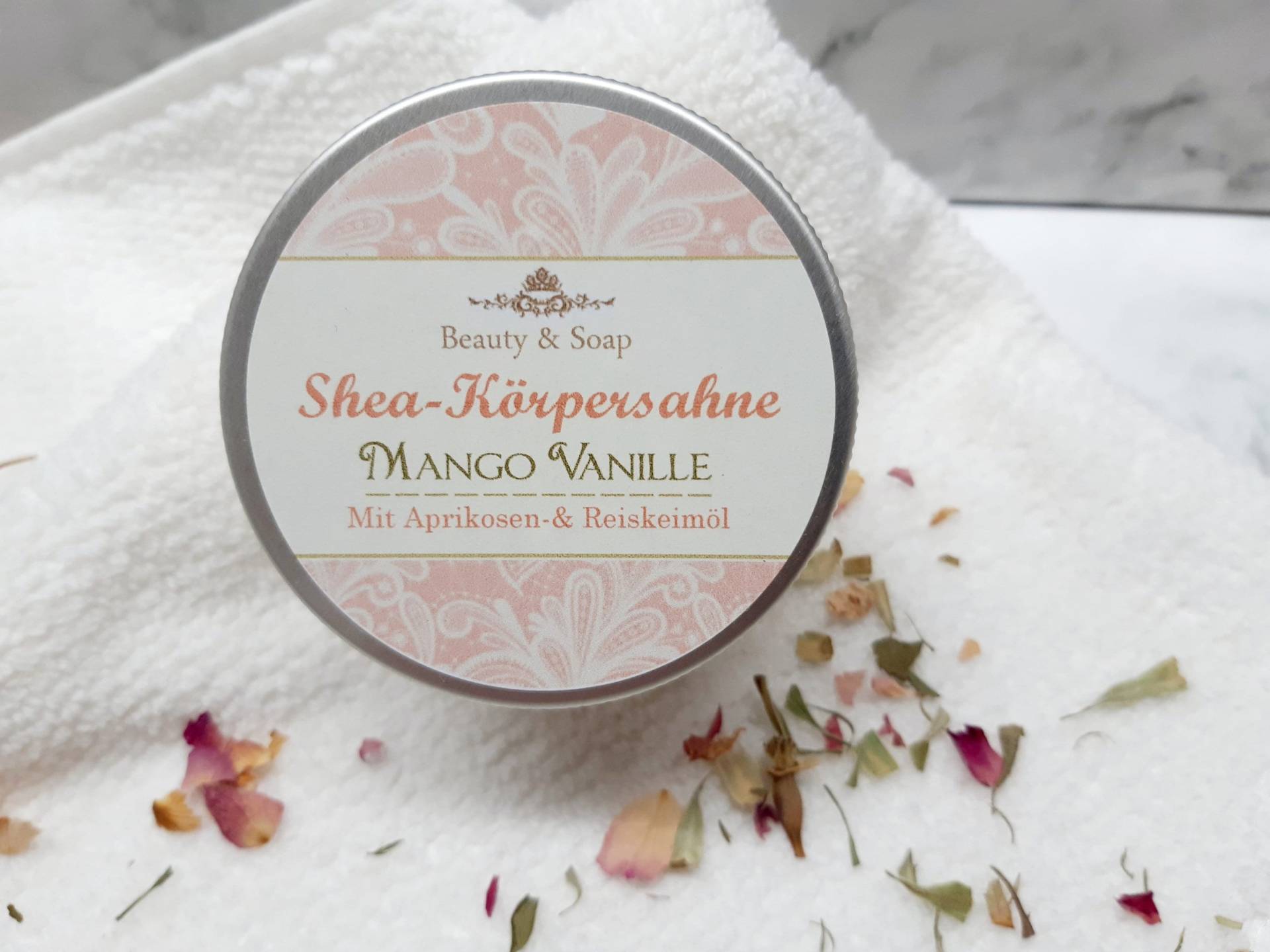 Sheasahne - Bodybutter Mango Vanille Reichhaltige Bodylotion Vegan von Etsy - BeautyAndSoap