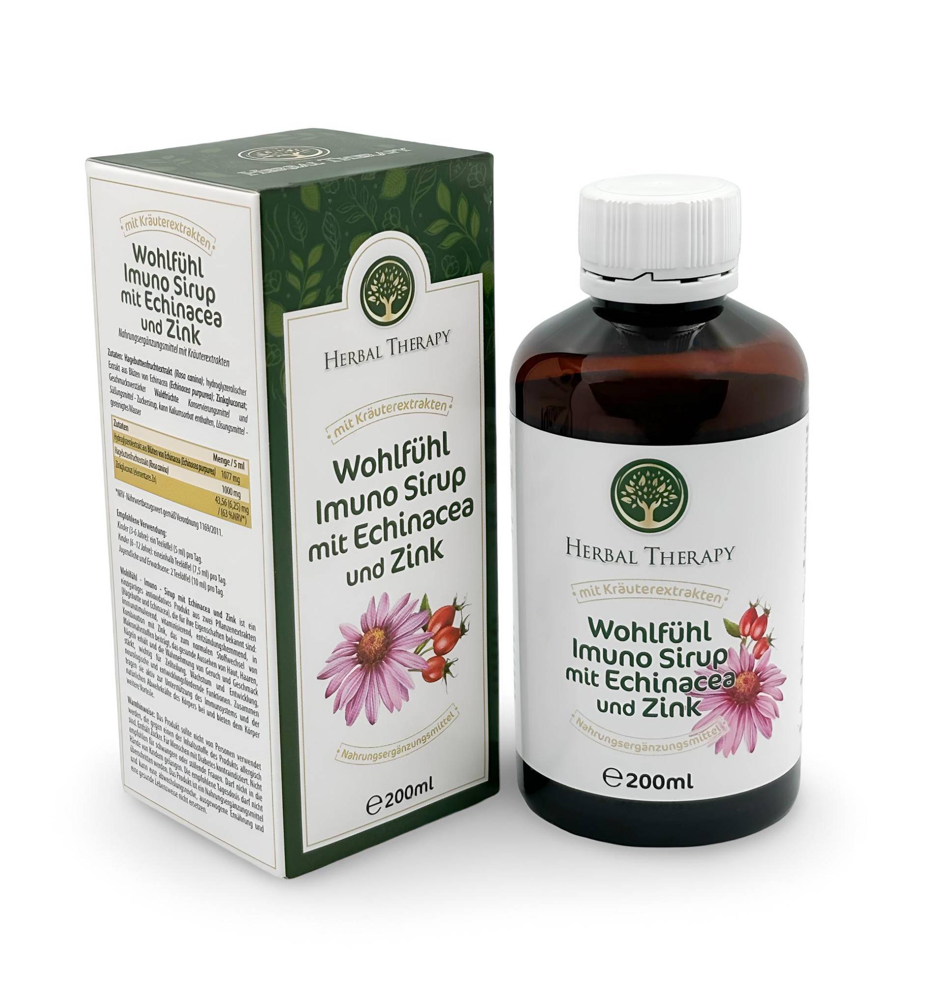 Wohlfühl -Imuno-Sirup Mit Echinacea, Zink + Kräuterextrakten von Etsy - BeautyHerbsDE