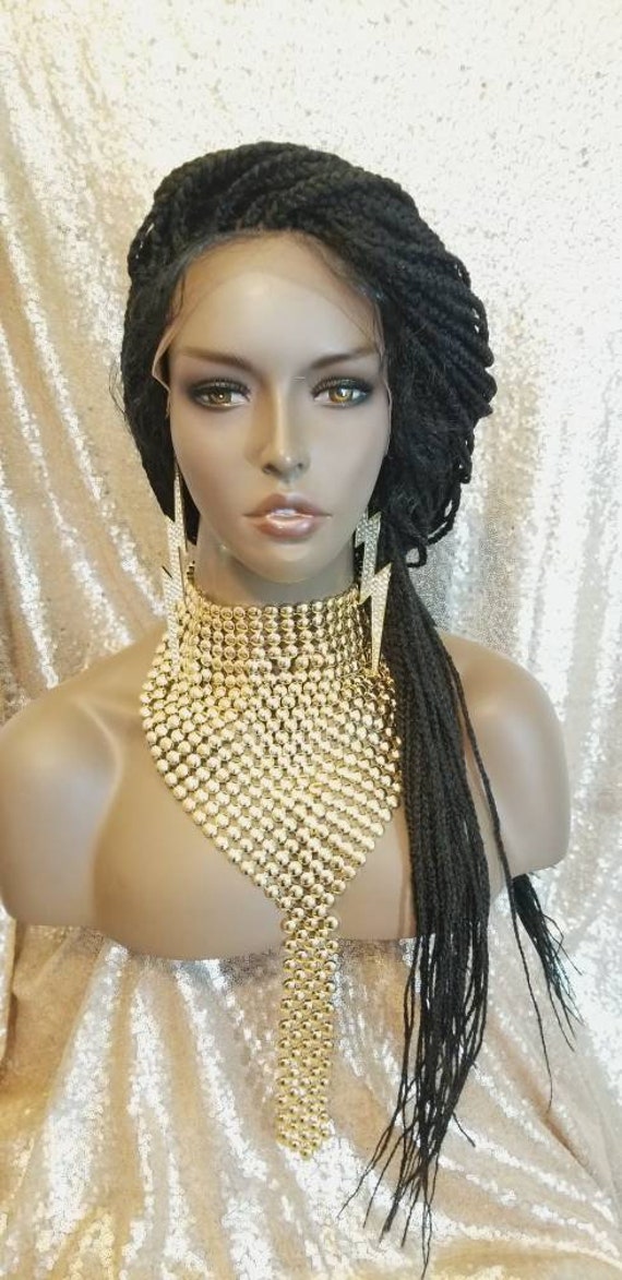 Geflochtene Perücke Kleine Box Flexible Glueless Lace Front Braid Frisur Premium Fiber Hair Geflochtene Perücke Kleine Box Flexible Glueless Lace Front Braid Frisur Premium Fiber Hair von Etsy - Beautyblessings6