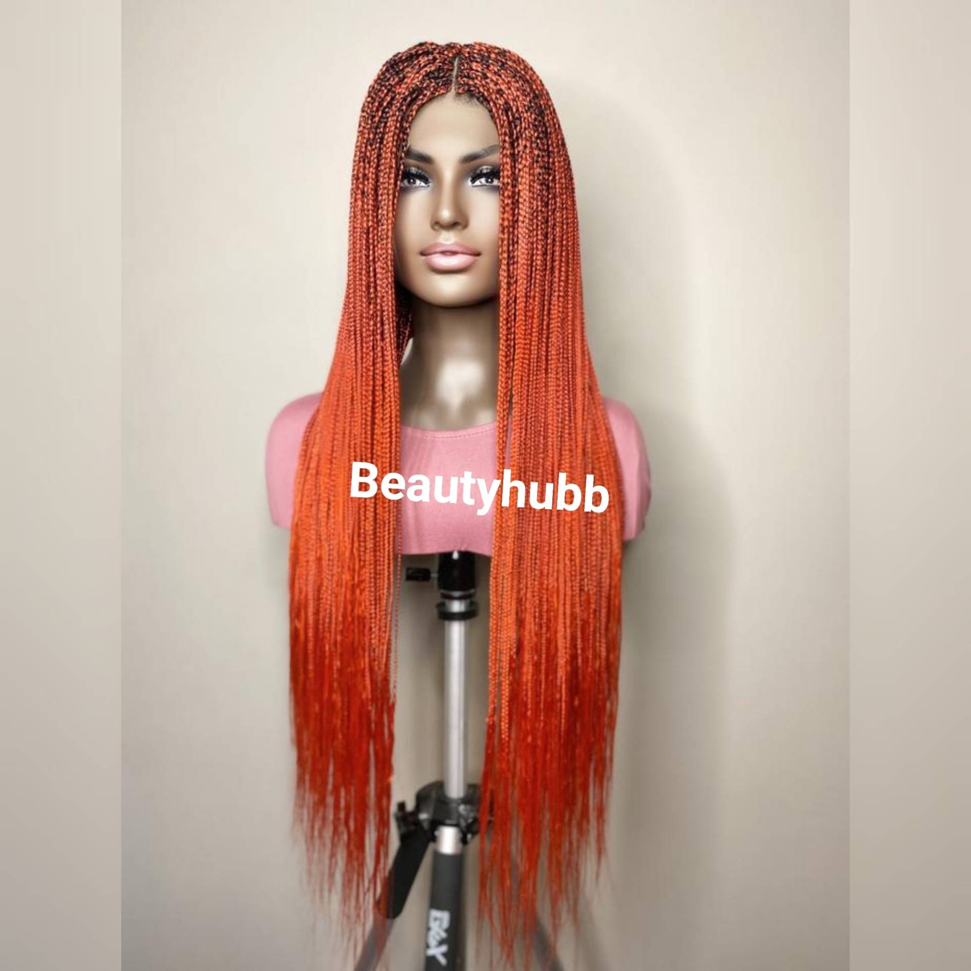 Farbe 350/Orange-Mix, Geflochtene Perücke, Zöpfe Cornrow Geschenke Für Frauen, Schwarze Frauenperücke, Handgemachte Kostenloser Versand von Etsy - Beautyhubb