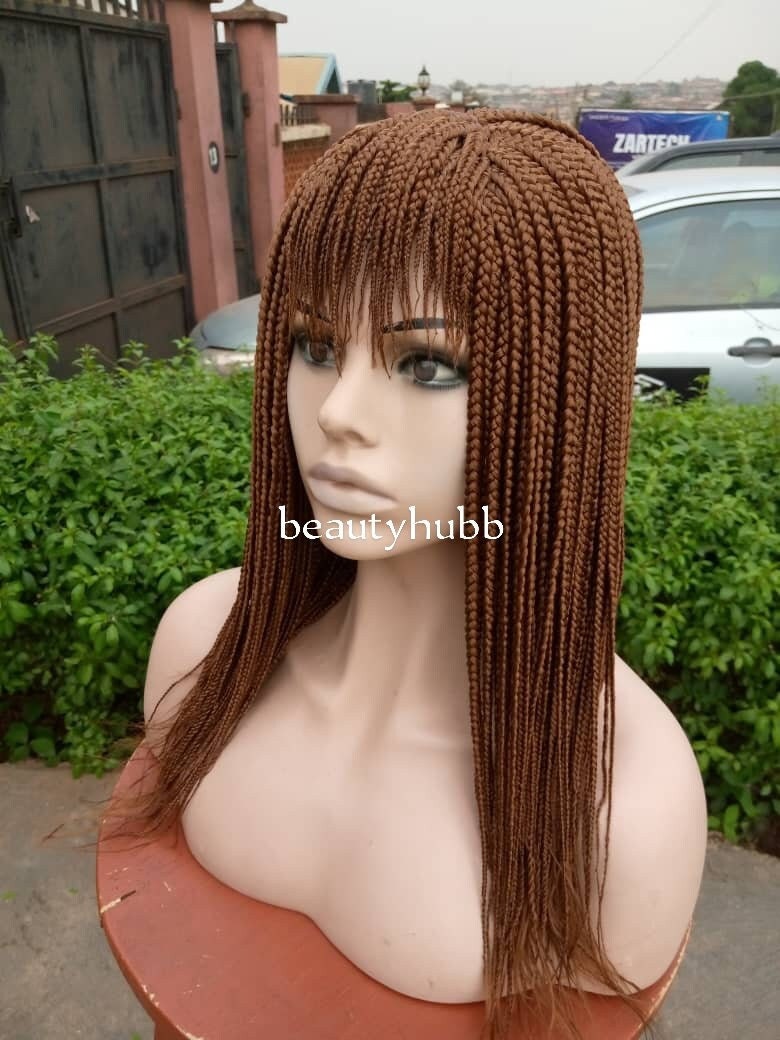 Box Braid Perücke, Fransen Mit Pony, Geflochtene Perücke Für Schwarze Frauen, Braids, Fringe von Etsy - Beautyhubb