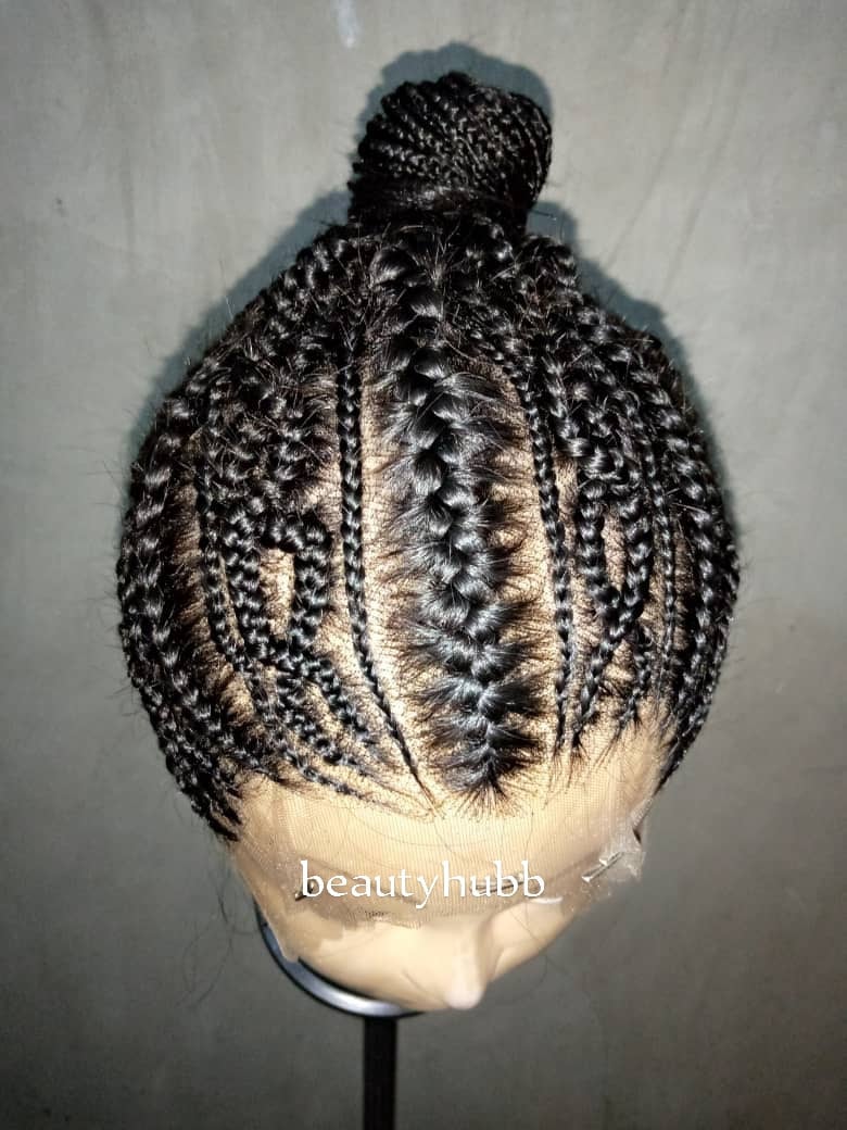 Kurze Männliche Modell Cornrow Zöpfe Perücke Schwarze Frau Volle Spitze Echthaar Frisuren Geflochtene Perücken, Perücke, Box von Etsy - Beautyhubb