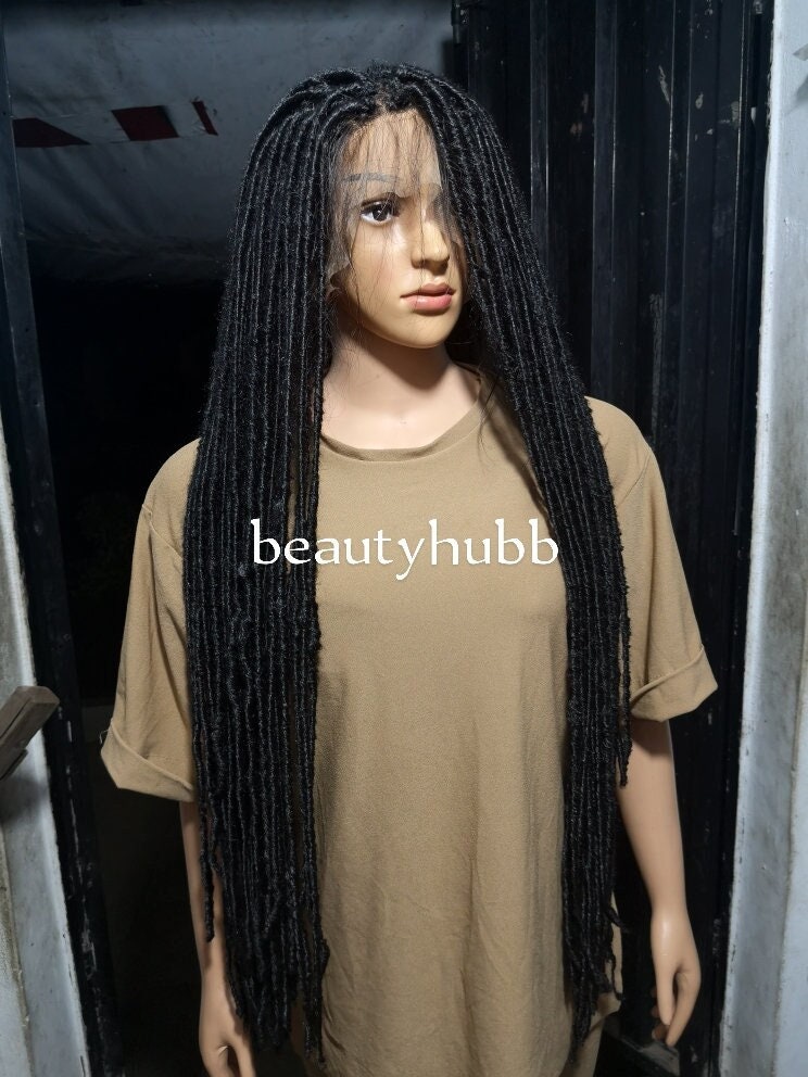 Volle Spitze Messy Locs Dreadlocks Fauxlocs Faux Dreadlock Zopf Perücke Für Schwarze Frauen Geflochtene Perücken, Zöpfe Perücke, Verschluss von Etsy - Beautyhubb