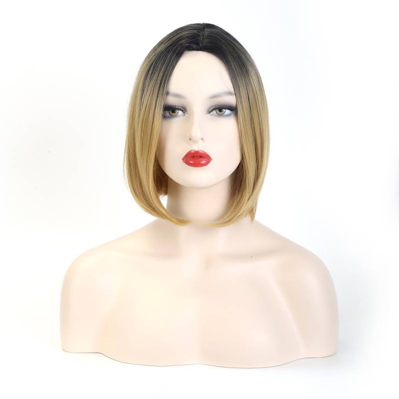 Mode Hellbraun Ombre Kurze Bob Perücke Für Frauen von Etsy - Belezahair