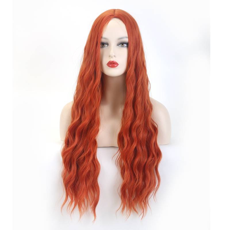 Ginger Orange Perücke Lange Lockige, Lose Tiefe Welle Cosplay Perücke, Kostümperücke Für Halloween von Etsy - Belezahair