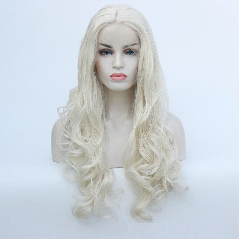 Lange Leichte Blonde Lockige Natürliche Spitze Vorne Perücke von Etsy - Belezahair