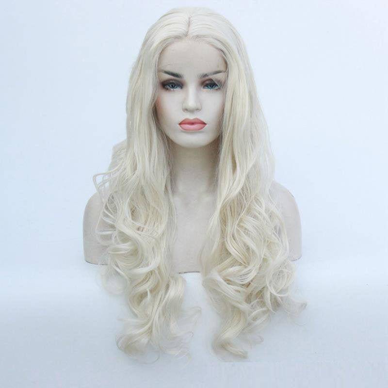 Lange Leichte Blonde Lockige Natürliche Spitze Vorne Perücke von Etsy - Belezahair