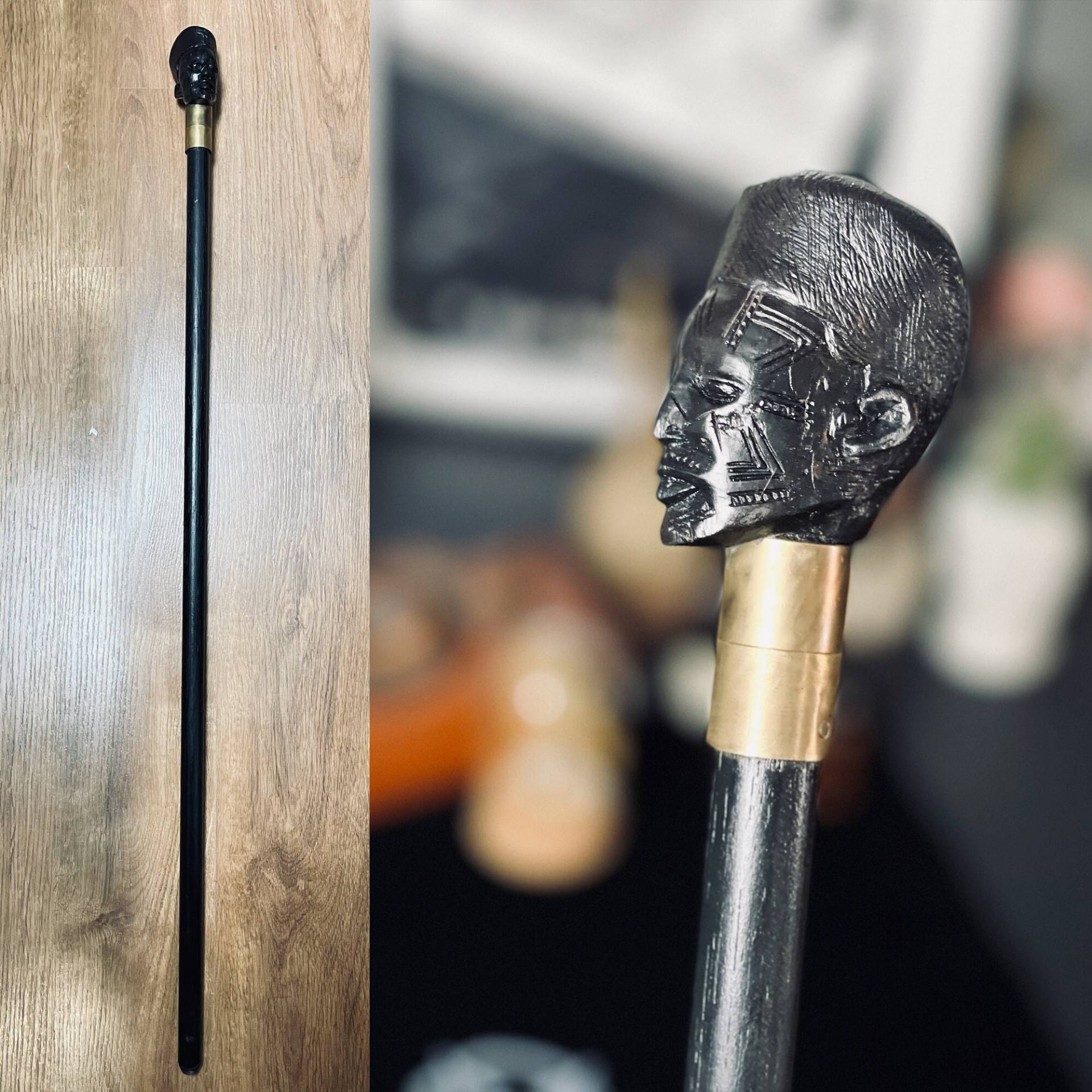 Black Magic Walking Cane | Handgemachtes Einzelstück von Etsy - BelieveTheDOGMA