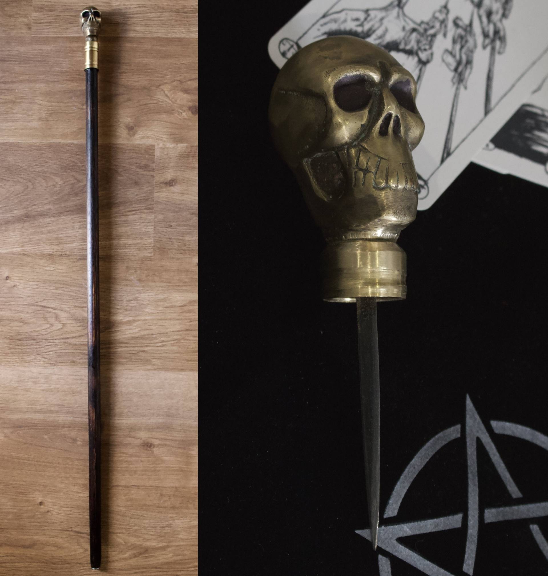 Gentleman Es Joker Skull Walking Cane | Handgefertigtes Einzelstück von Etsy - BelieveTheDOGMA