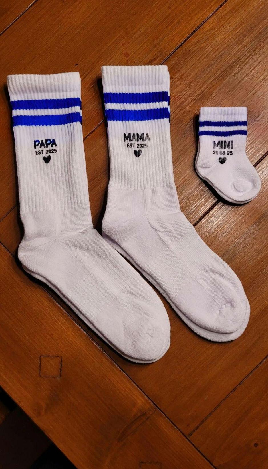 Personalisiertes Familien Socken Set | Mama, Papa & Baby Geschenk Zur Geburt Shower I Family Partnerlook Bio Baumwolle Personalisiertes Familien Socken Set | Mama, Papa & Baby Geschenk Zur Geburt Shower I Family Partnerlook Bio Baumwolle von Etsy - Bellaslittlepresents