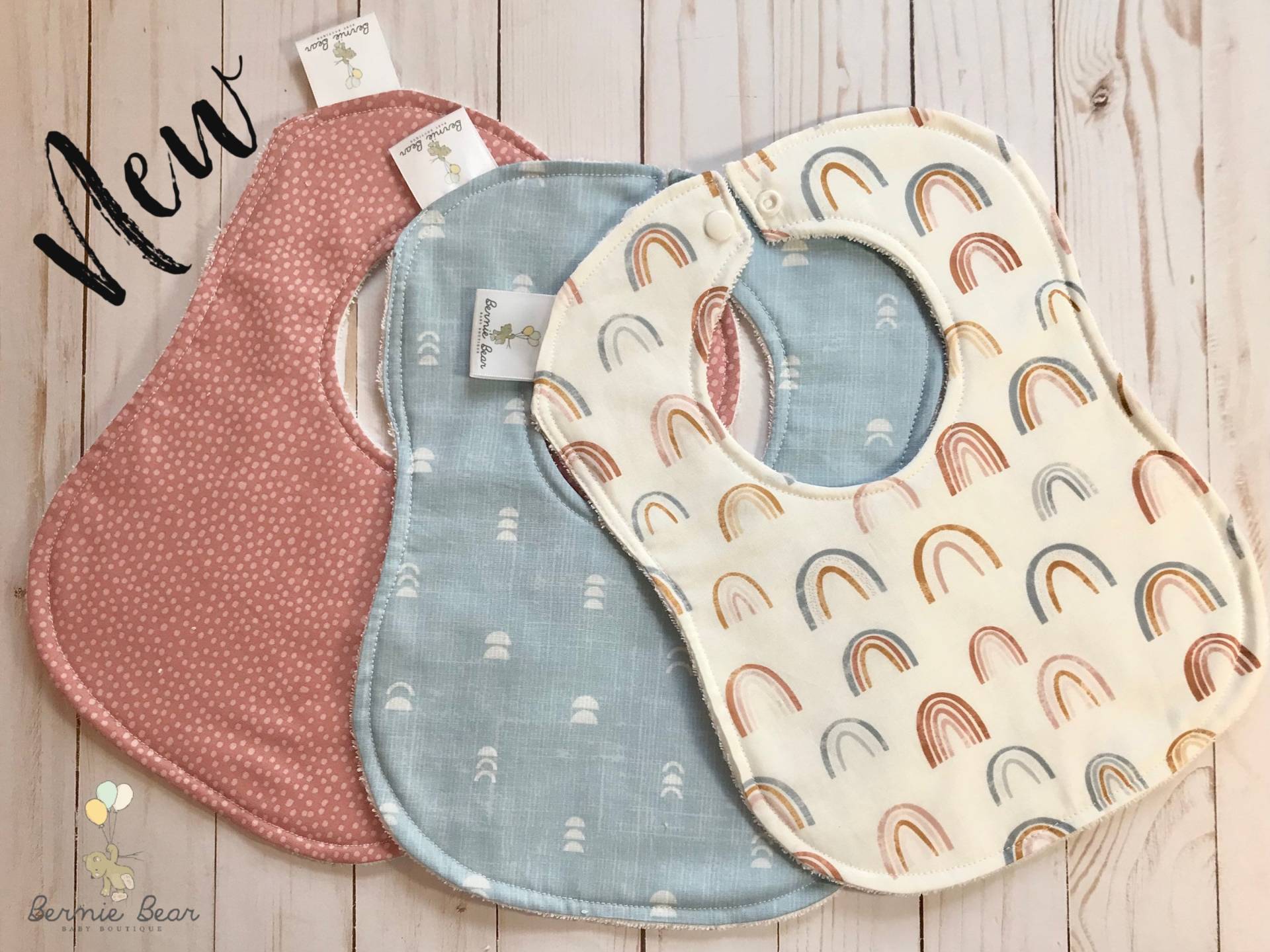 Boho Baby Lätzchen | Regenbogen Geschenk Babylätzchen Saugstarke Mädchen-Baby-Lätzchen Mädchen-Baby-Geschenk-Set von Etsy - BernieBearBoutique