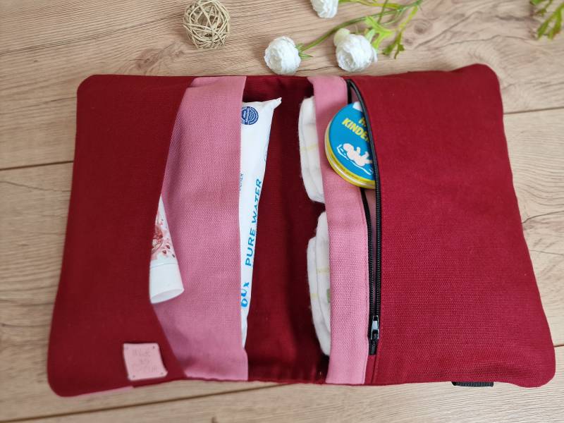 Wickeltasche, Canvas, Rosa, Rot von Etsy - BettySusDE