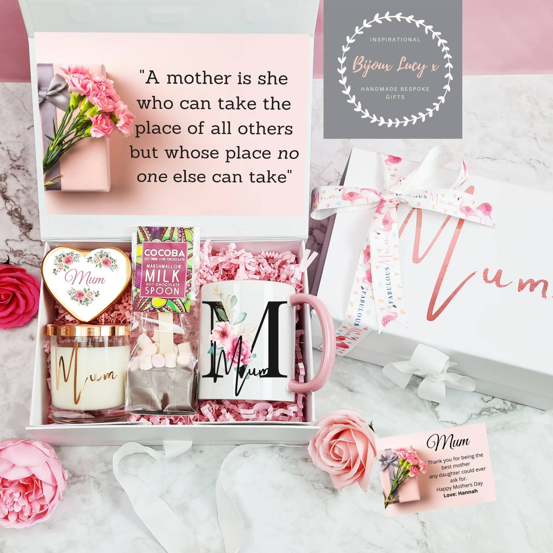 Personalisierte Weihnachtsgeschenkbox Für Mama, Personalisiertes Geschenk, Weihnachtsgeschenk, Mama Geschenkset, Boss Geschenk Roségold Geschenkbox von Etsy - BijouxLucy