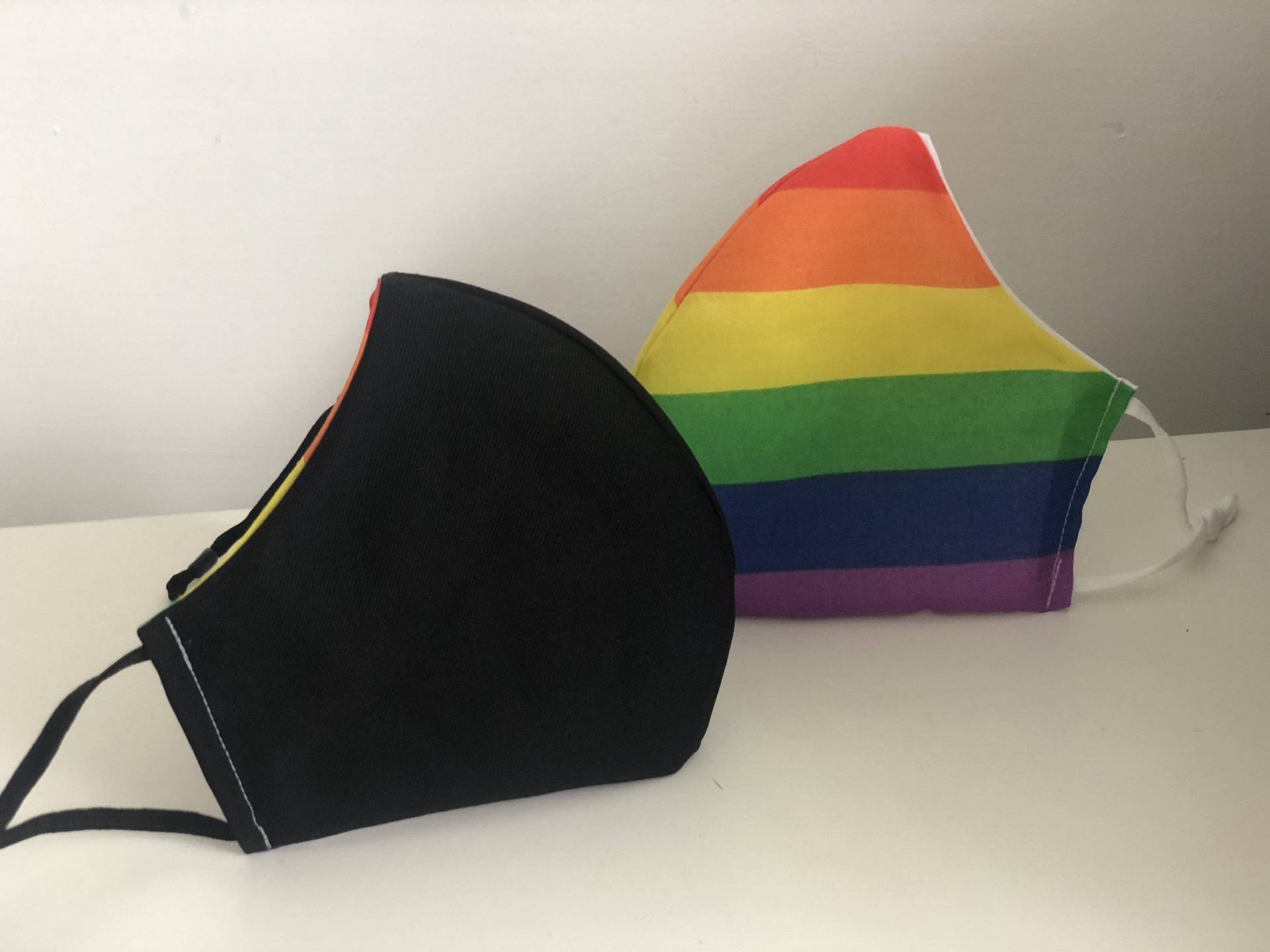 Einzel - Oder Wende-Regenbogen-Pride-Gesichtsmaske Waschbar, Wiederverwendbar, Verstellbar, Filter, Nasenbrücke, Atmungsaktiv Und Schön von Etsy - BinkiMakes