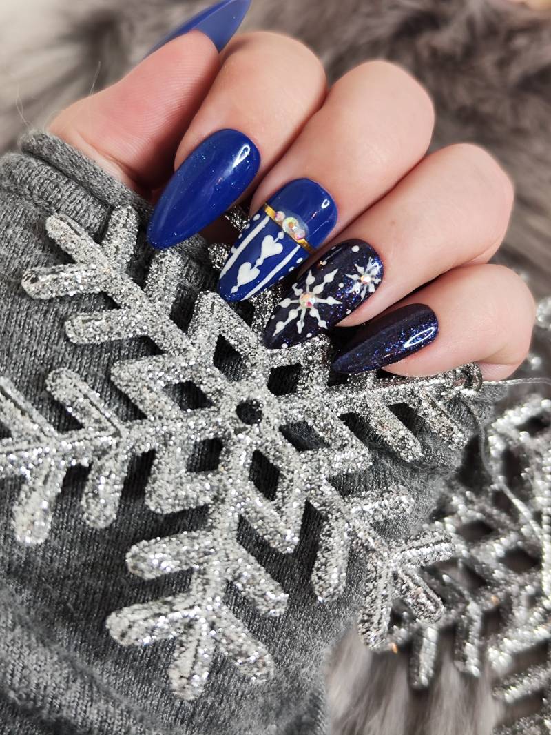 Press On Nails Gelnägel. Künstliche Nägel Handgefertigt Mandel , , Wintervibes "' von Etsy - Blackdiamontbynadine