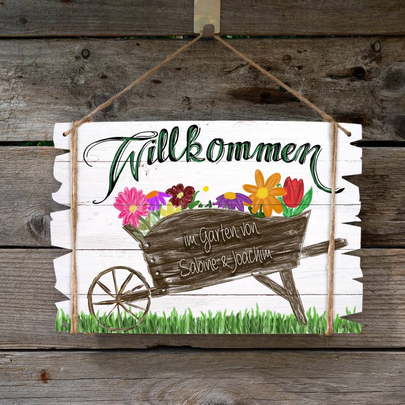 Holzschild Garten - Mit Deinem Wunschnamen Personalisierbar von Etsy - BlimmelBlammel