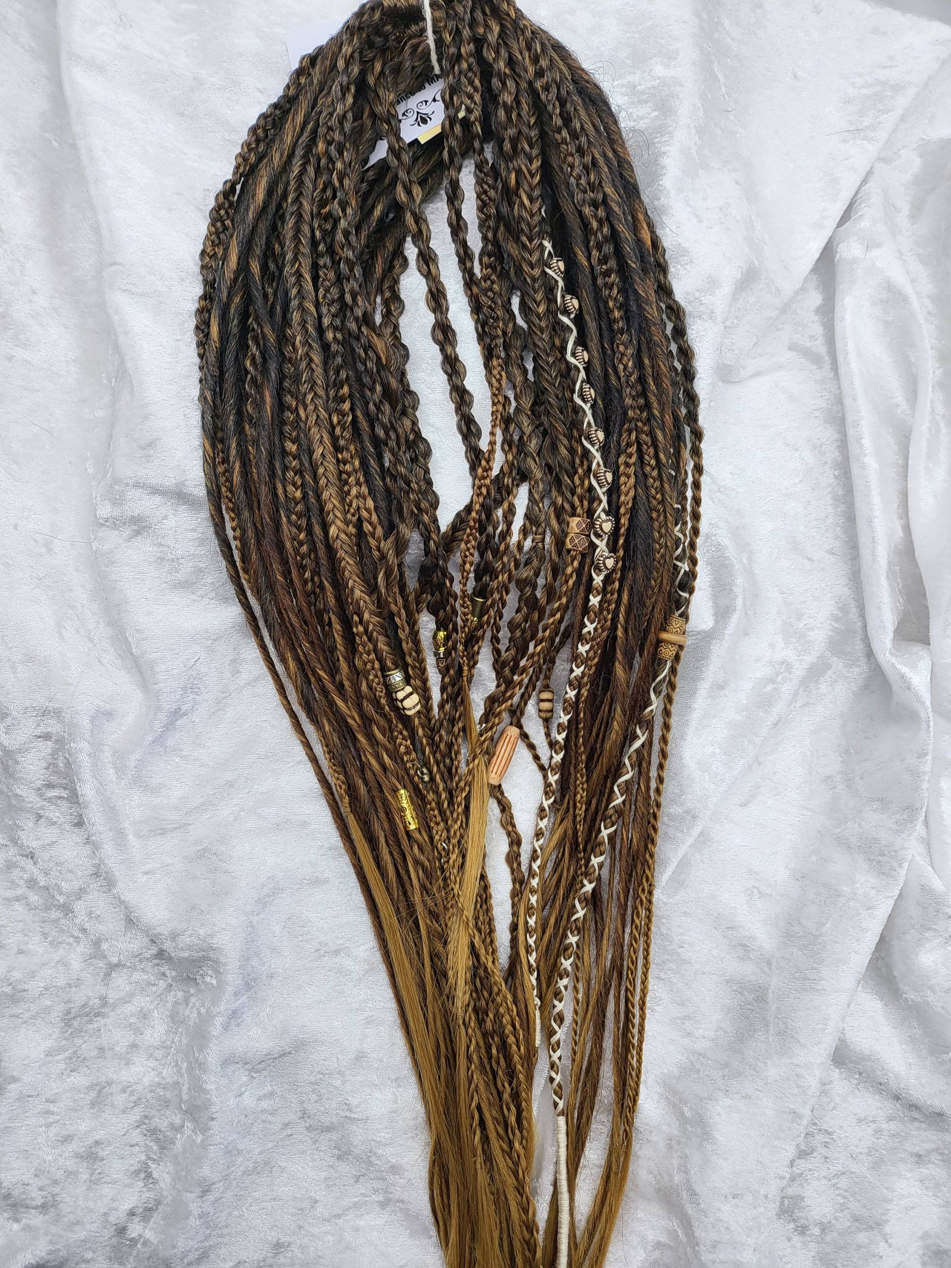 Dunkelbraun-Mittelbraun-Mittelblond Ombre De Twisted Dreads Und Zöpfe von Etsy - BlissfulKindred