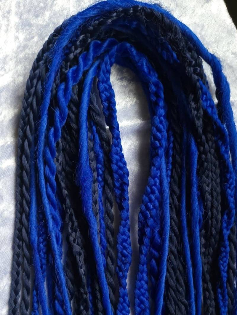 Hellblaue Und Dunkelblaue Zöpfe Gedrehte Dreads von Etsy - BlissfulKindred