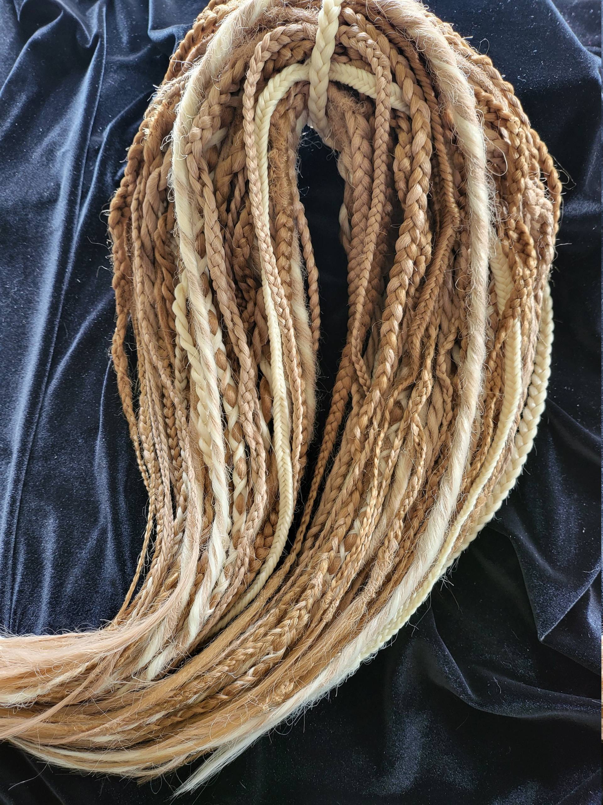 Lt. Blond, Dunkel Blond Und Braun Mischung Aus Zöpfen Dreads von Etsy - BlissfulKindred