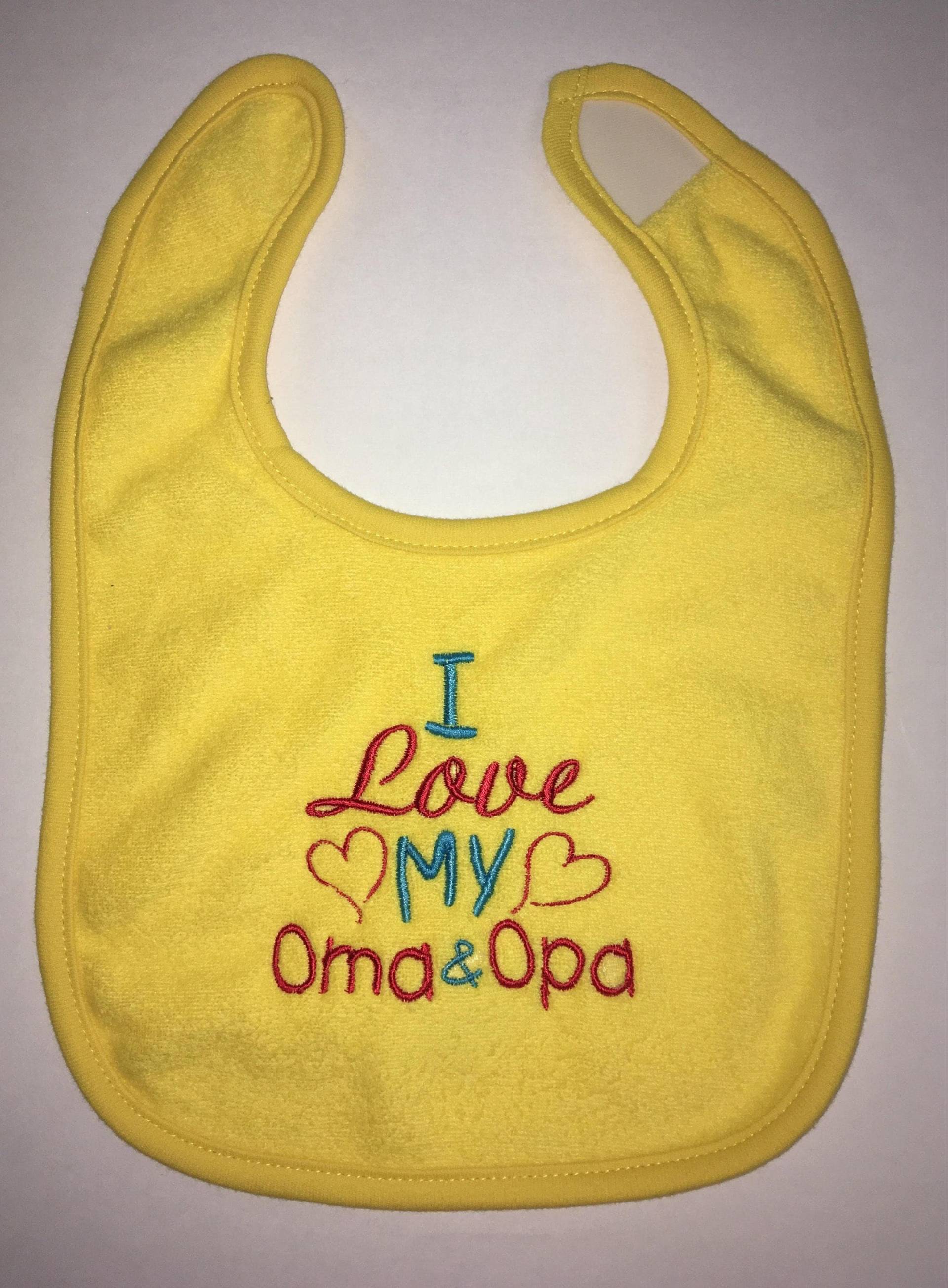 I Love My Oma & Opa Besticktes Biib I Love My Oma & Opa Besticktes Biib von Etsy - BoutiqfullyYours