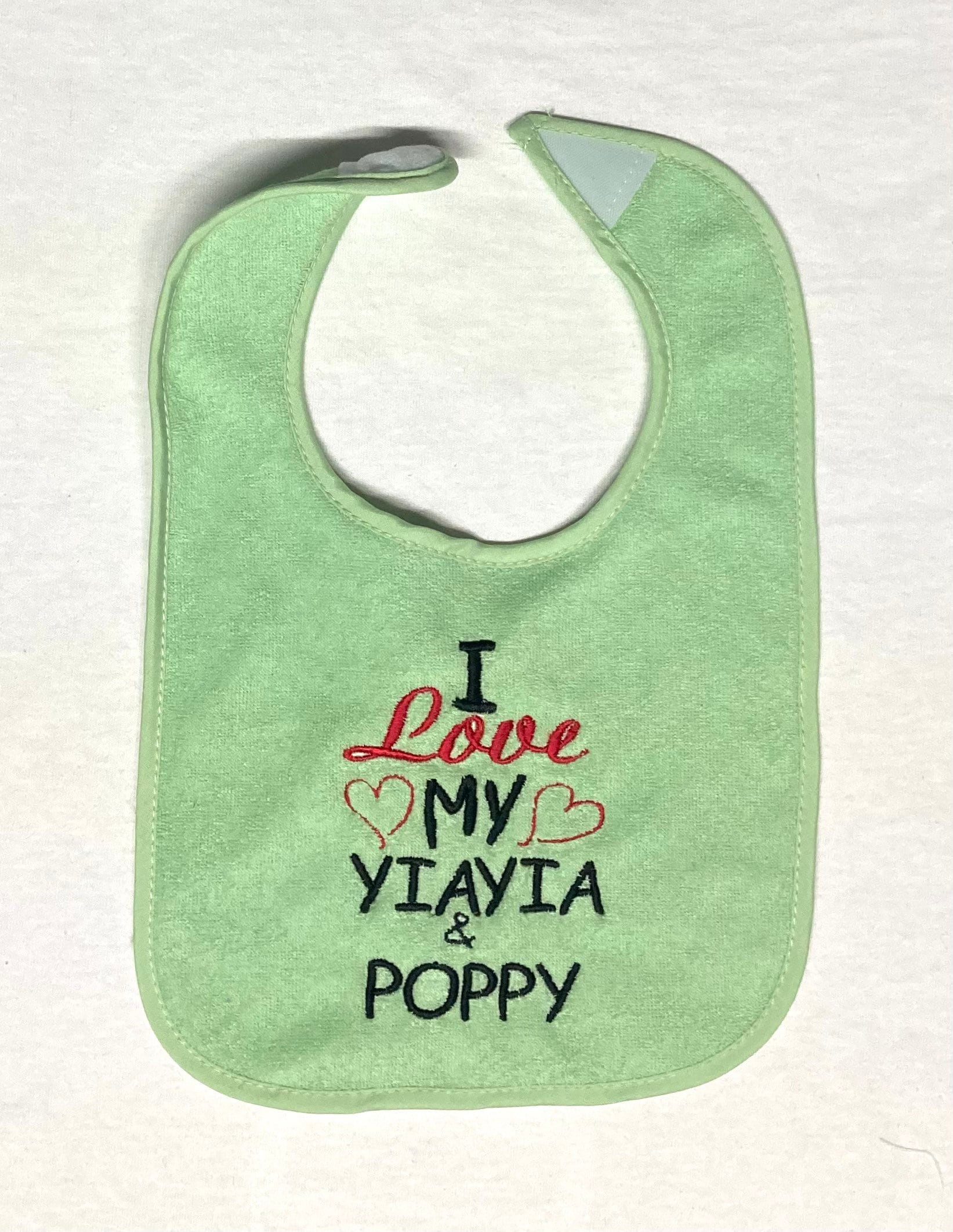 I Love My Yiayia & Poppy Besticktes Biib von Etsy - BoutiqfullyYours