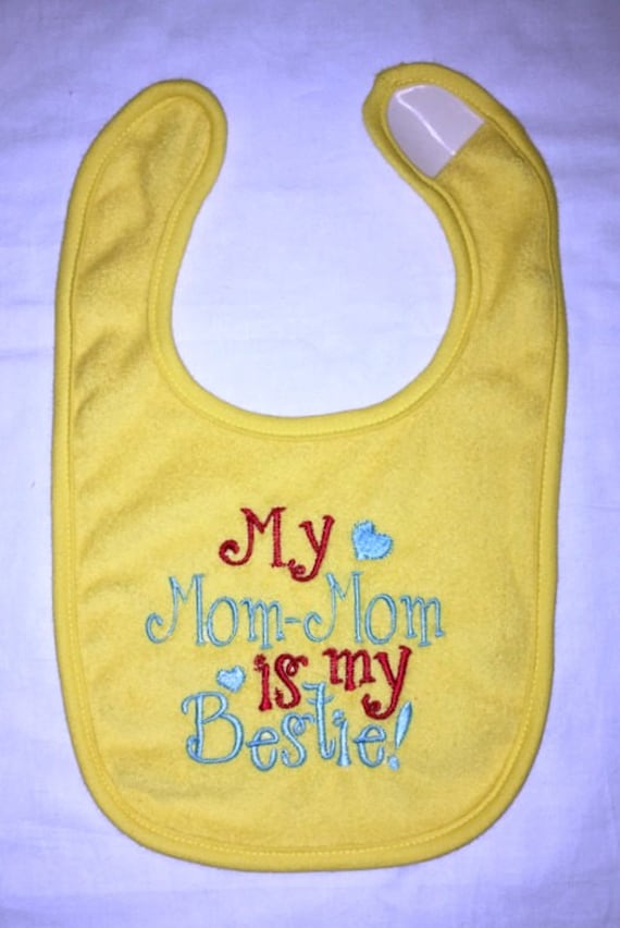 Meine Mama-Mama Ist Mein Bestie Benutzerdefinierte Bestickt Lätzchen Meine Mama-Mama Ist Mein Bestie Benutzerdefinierte Bestickt Lätzchen von Etsy - BoutiqfullyYours