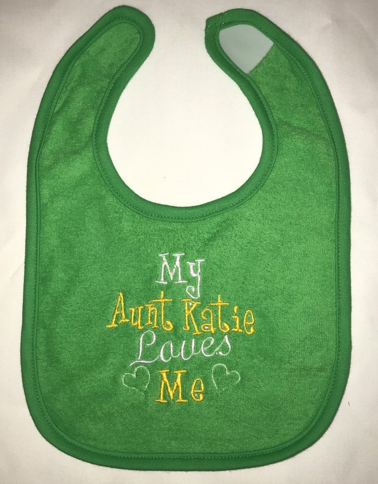 Meine Tante | Name Liebt Mich Benutzerdefinierte Bestickte Lätzchen Meine Tante | Name Liebt Mich Benutzerdefinierte Bestickte Lätzchen von Etsy - BoutiqfullyYours