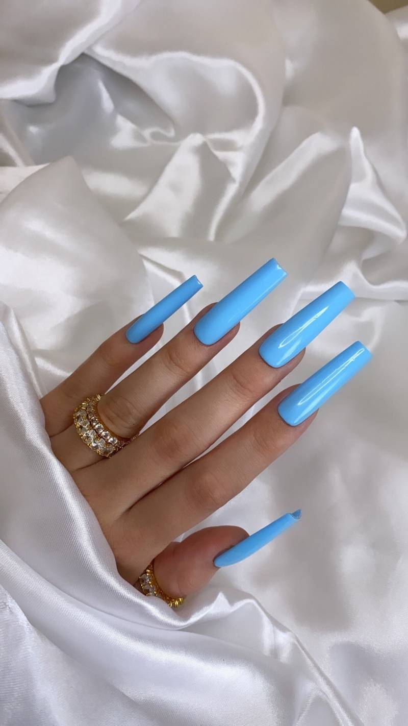 Blaue Orchidee - Blaues Press On Nail Set von Etsy - BriannaMarieArtistry