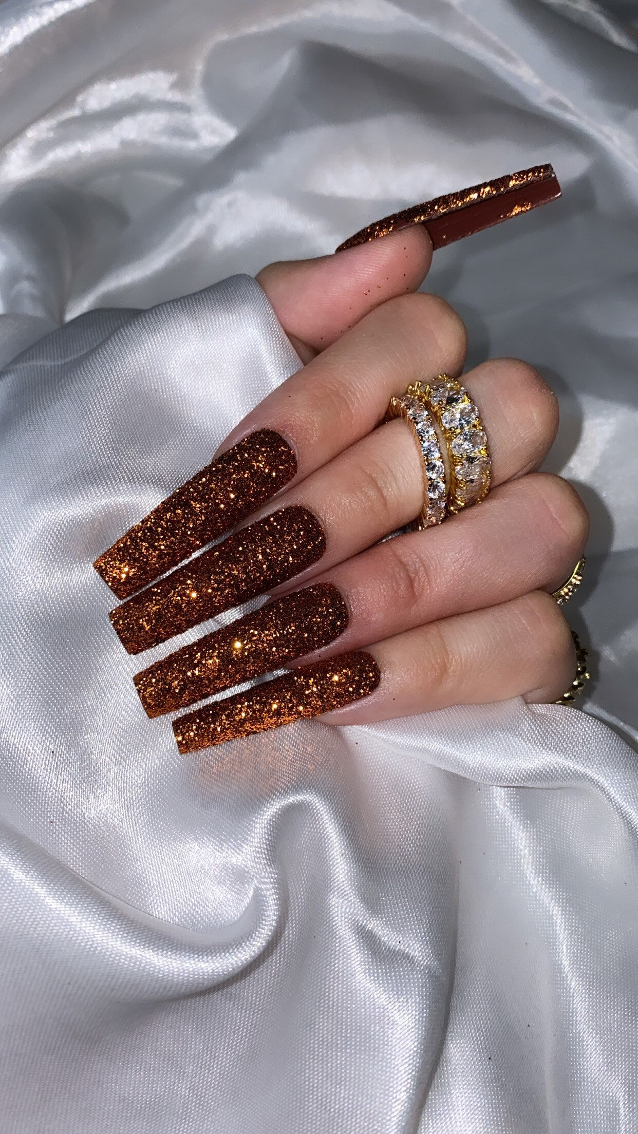 Kürbisgewürz - Raw Glitter Press On Nail Set von Etsy - BriannaMarieArtistry