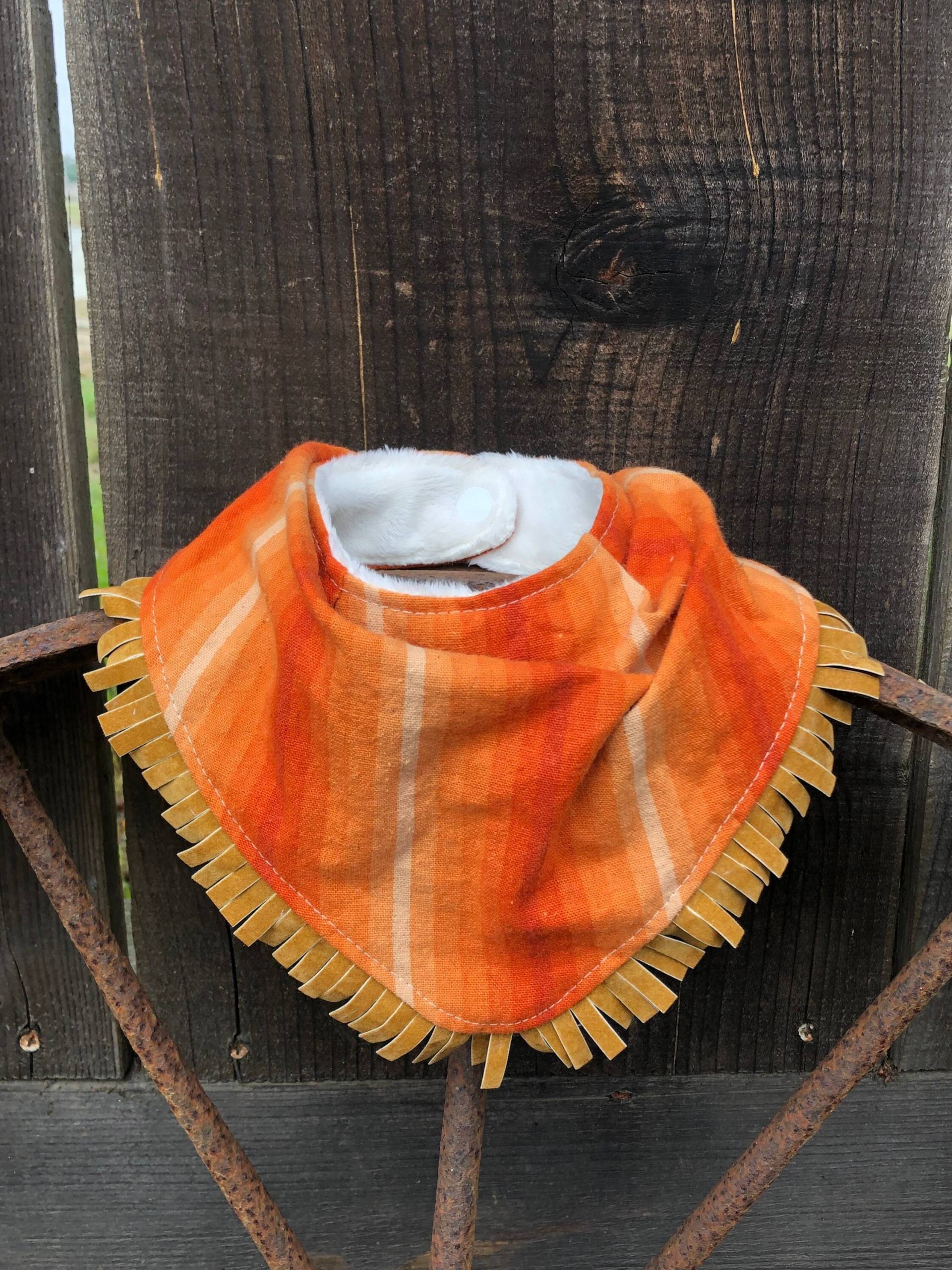 Cool Season Collection Schweres Orange Serape Western Buckaroo Baby Lätzchen von Etsy - BuckarooBabyBibs