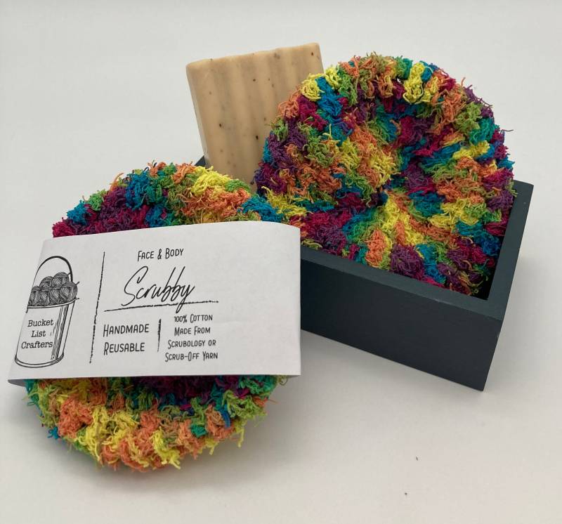 Regenbogen Scrubbies Aus 100% Baumwolle Für Gesicht/Körper Oder Küche/Gericht von Etsy - BucketListCrafters