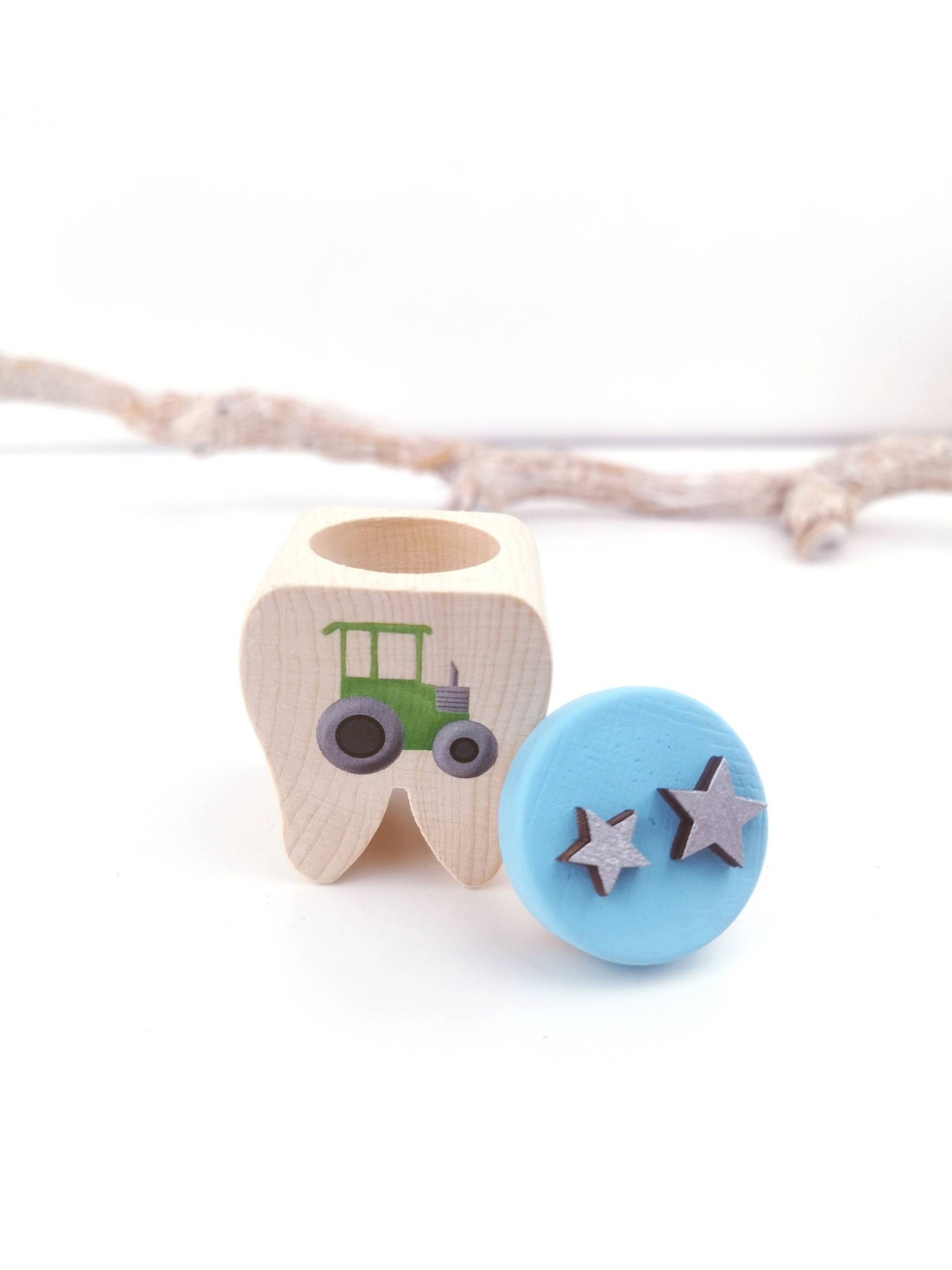 Personalisierte Zahndose Traktor Aus Holz Für Kinder Zur Aufbewahrung Der Milchzähne, Traktor, Junge von Etsy - BuntesBienchen