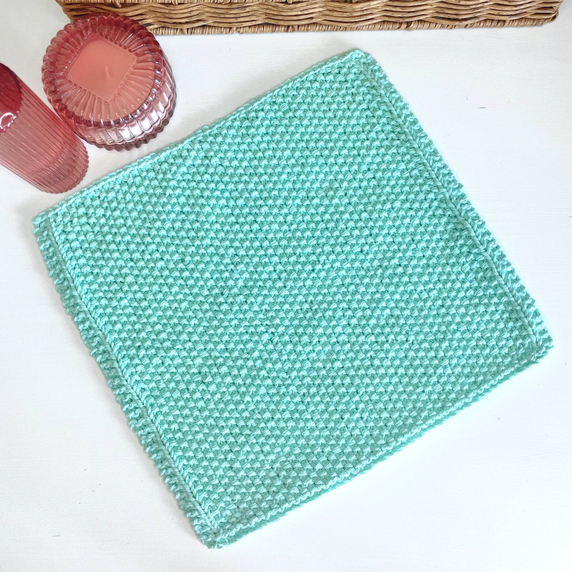 Seeglas | Waschlappen Baumwolle Handarbeit Stricken Gesichtsbehandlung Reinigung Natur Wiederverwendbar Waschbar Öko Küsten von Etsy - ByBonnieBBoutique