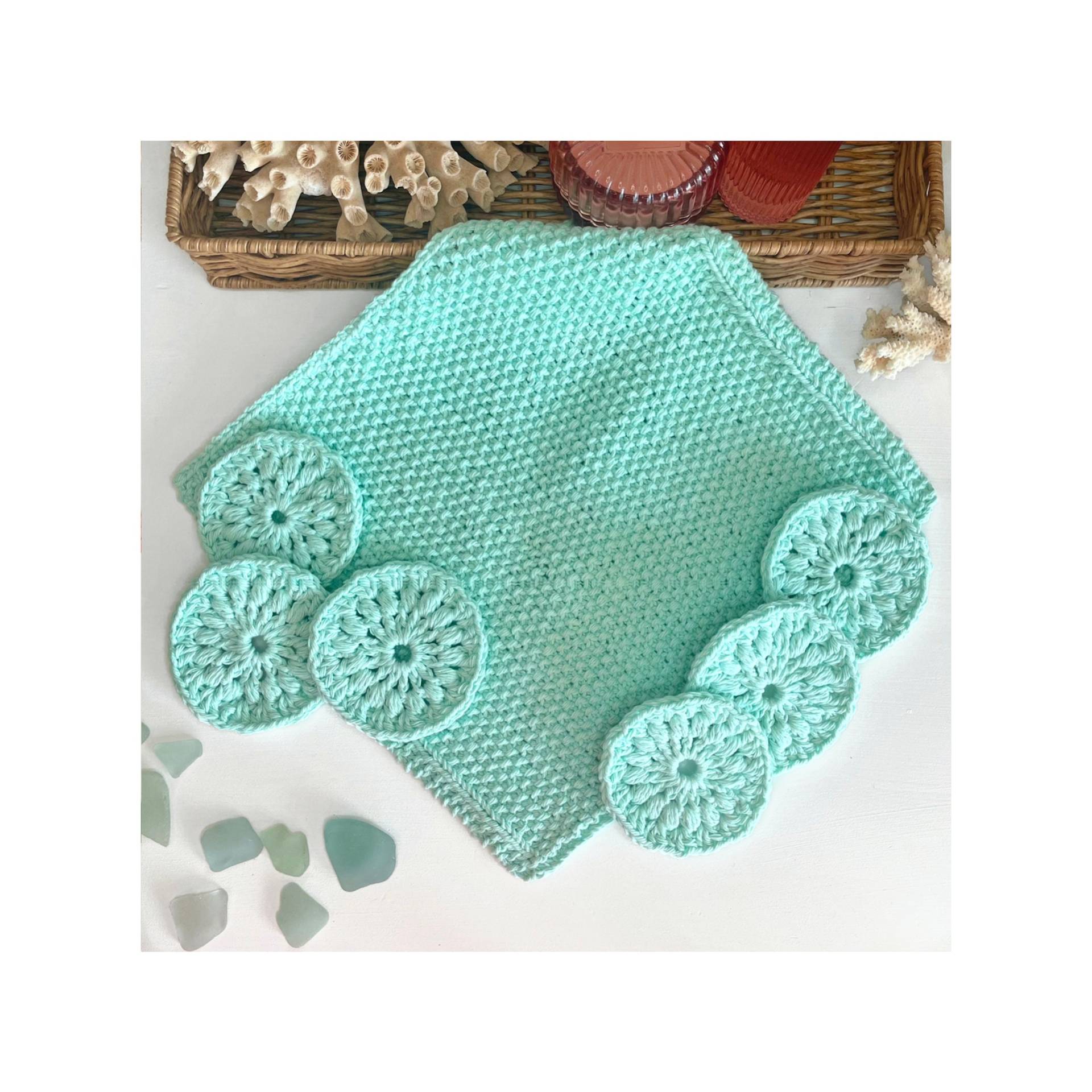 Seeglas | Waschlappen & Scrubbies Baumwolle Handarbeit Waschen Schminke Reinigung Natur Wiederverwendbar Waschbar Küsten Strick Häkeln von Etsy - ByBonnieBBoutique